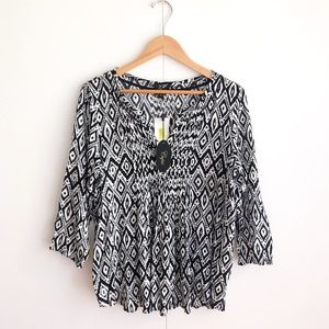 Cupio | Ikat Pattern Blouse NWT